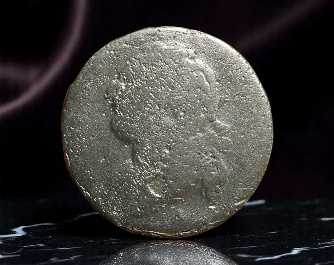 FRANCE/REVOLUTIONARY ERA: Louis XVI - 'Law of the King' Constitutional Issue Coin, 1792, 28mm: Struck in the final year of Louis XVI's reign, this deeply evocative piece captures the volatile intersection of monarchy and revolution. The faint portrait of the king, eroded by time and symbolic up