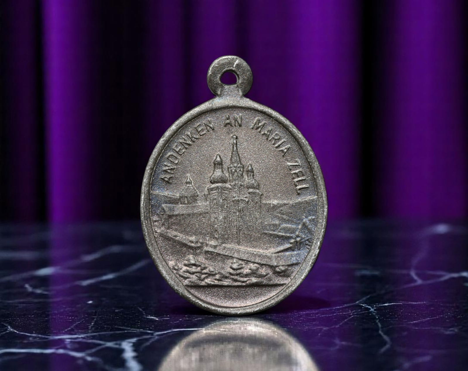 AUSTRIA: Marian Pilgrimage - Mariazell Souvenir Devotional Medal, ca. 1950s, 23mm (1 of 2)