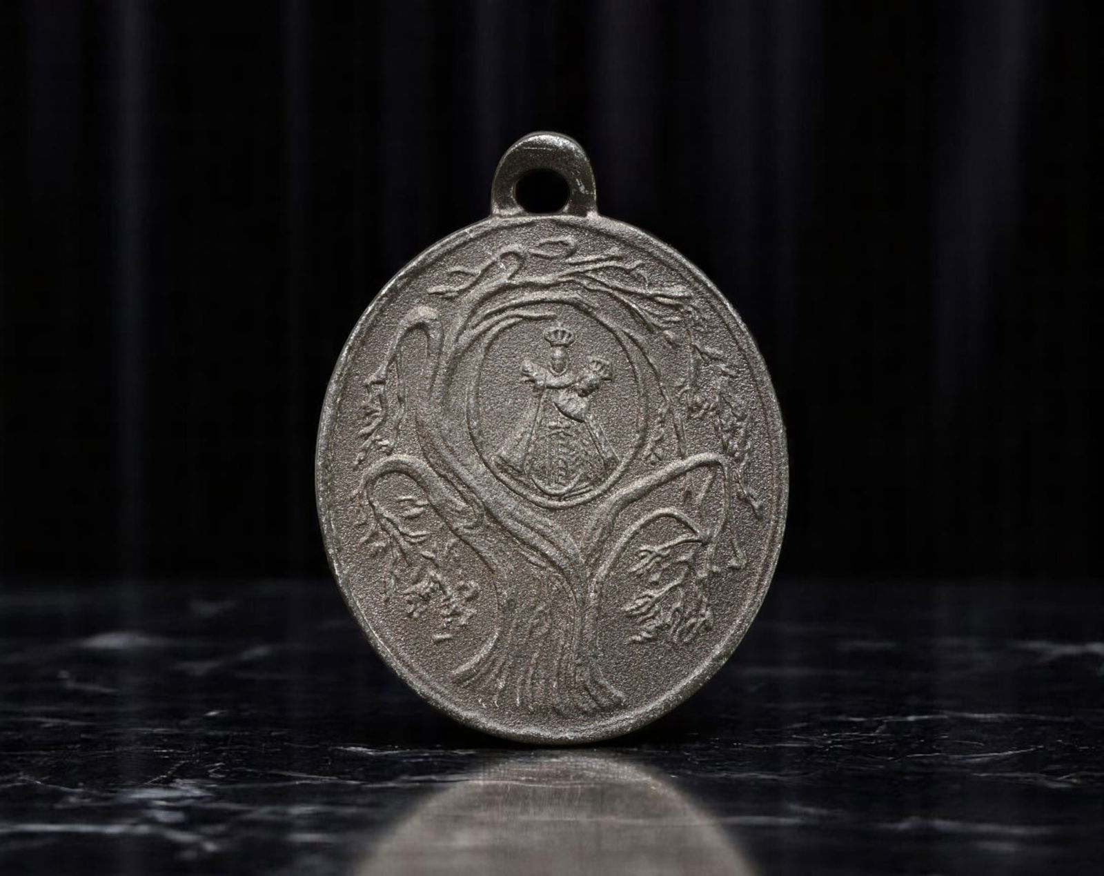SPAIN: Marian Devotion - Nuestra Senora del Milagro de Hornuez Medal, ca. 1950s, 25mm (1 of 2)
