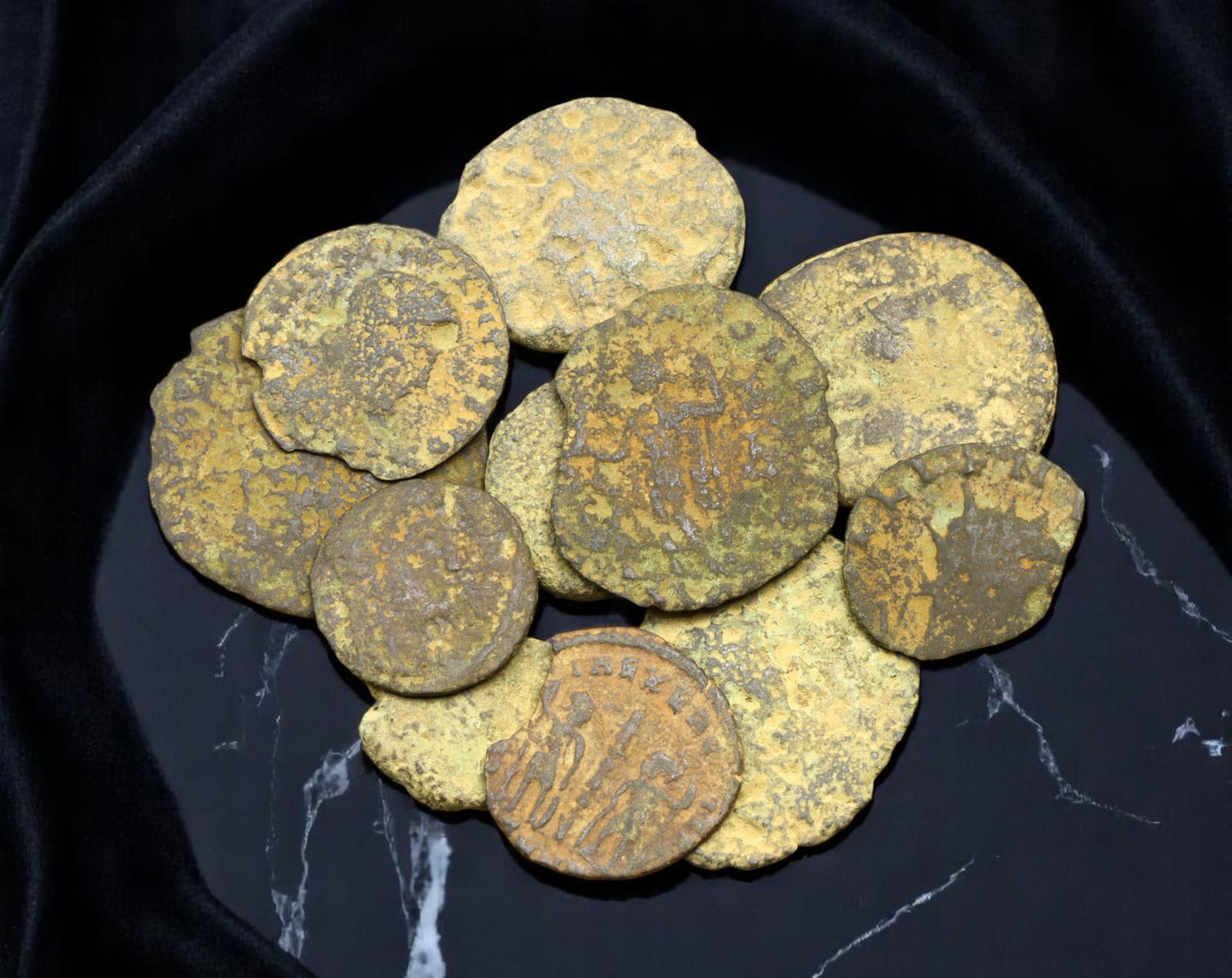 ROMAN EMPIRE: Lot of 11 Late Roman AE Coin Hoard, ca. 250-400 AD, 12-22mm (1 of 1)