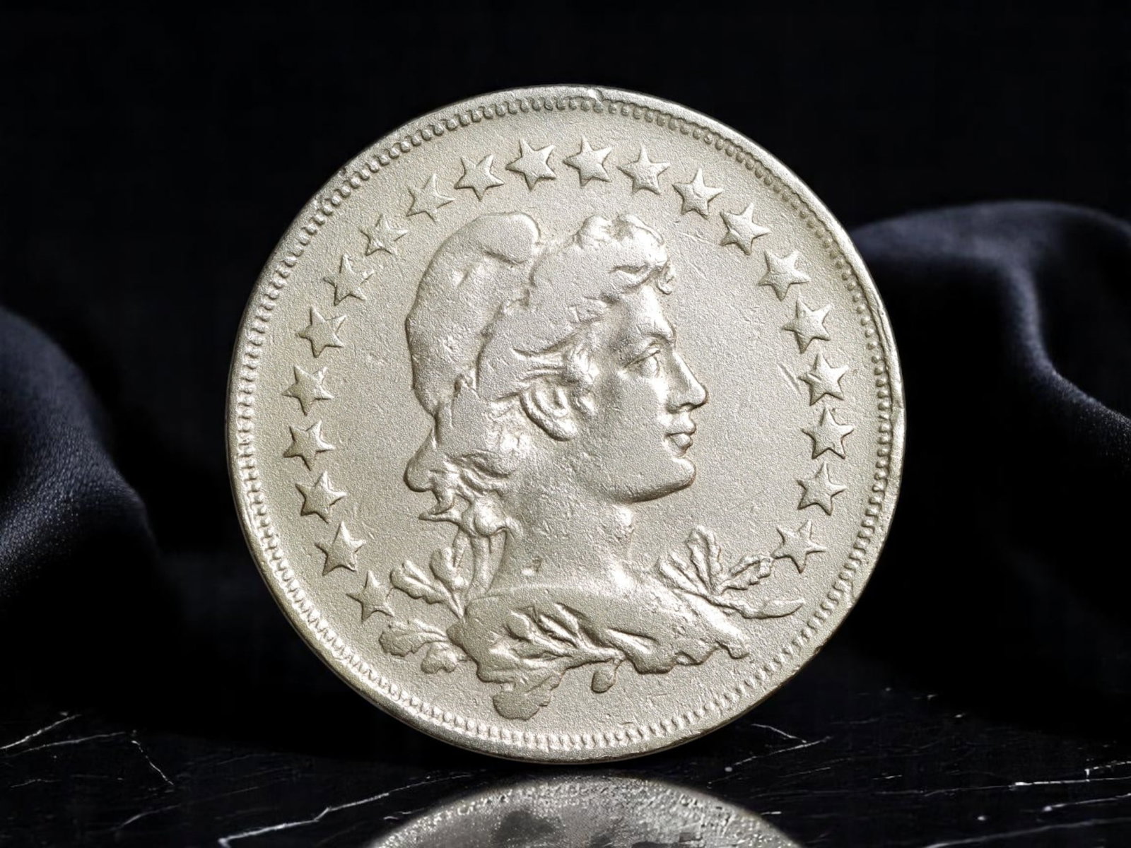 BRAZIL: Republican Virtue - Liberty Laureate 400 Reis Coin, 1921, 30mm: Issued in 1921 during the First Brazilian Republic, this 400 Reis coin embodies the ideals of civic liberty and national unity through its classical allegory. The obverse features a neoclassical bust 