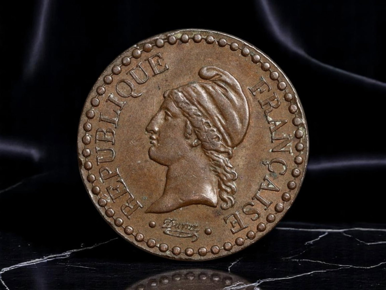 FRANCE: Second Republic - Liberty Cap UN Centime Coin, 1849 A Paris Mint, 17mm: Issued during the brief but ideologically charged era of the French Second Republic, this 1849 1 Centime coin distills the revolutionary fervor of post-monarchical France into a compact and symbolic a