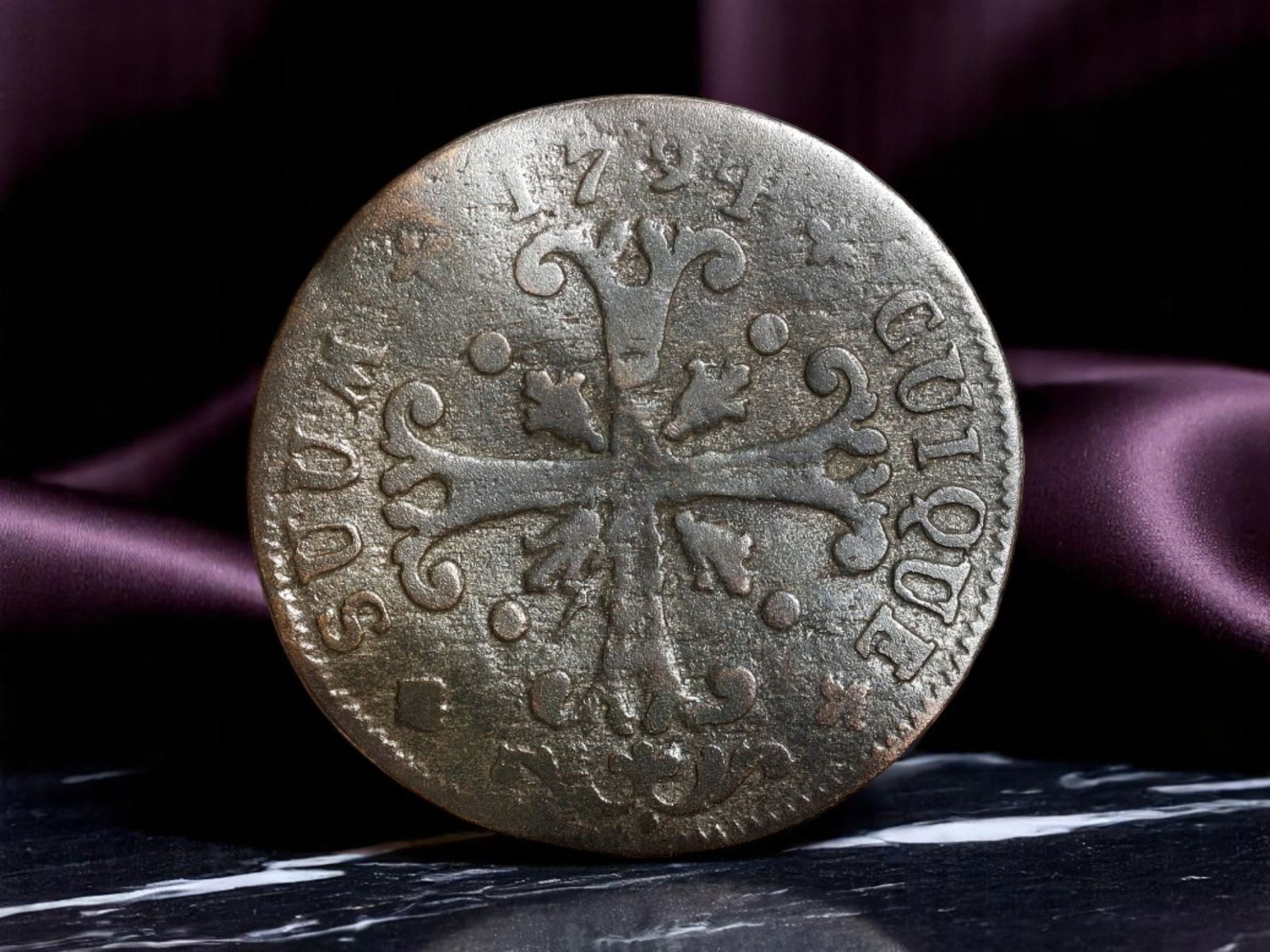 SWITZERLAND/NEUCHATEL: Frederick William II - Princely Allegiance 1/2 Batzen Coin, 1794, 22mm (1 of 2)