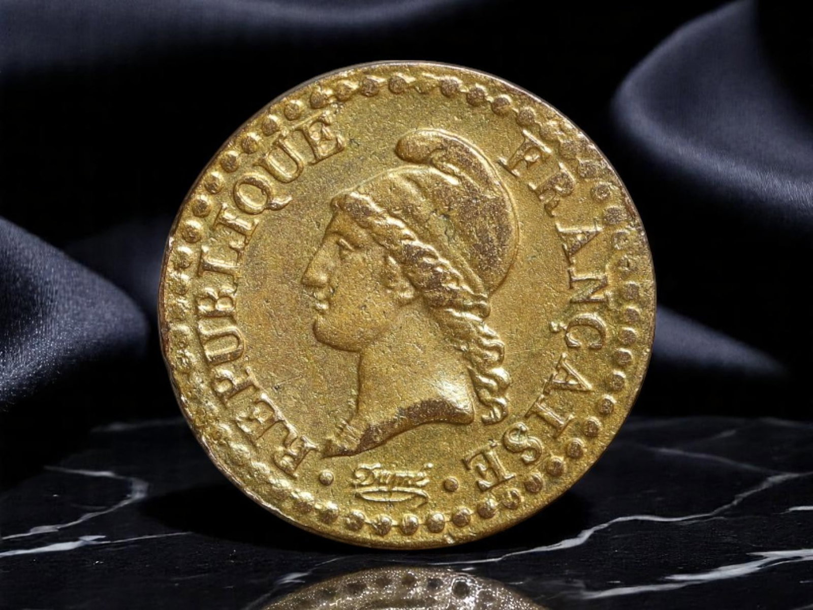 FRANCE: French Republic - Liberty and Reason Revolutionary 1 Centime Coin, AN 7 A Paris Mint, 18mm (1 of 2)