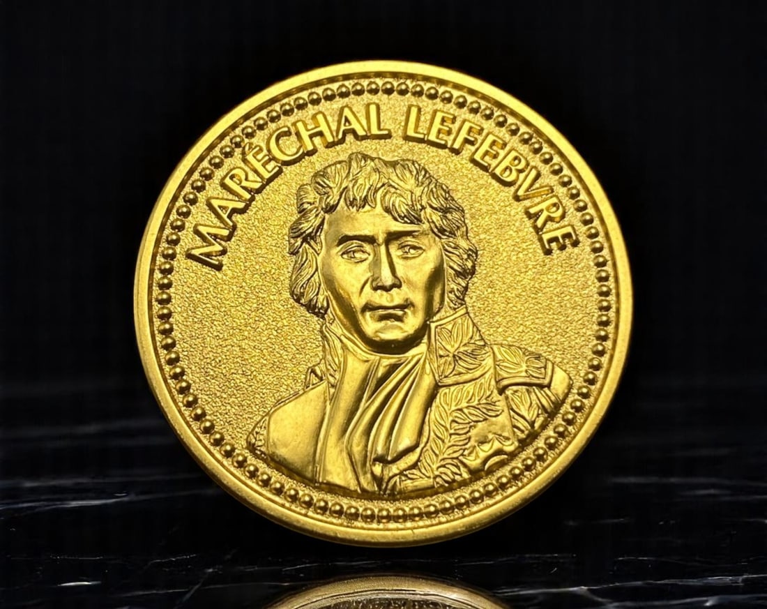 FRANCE: Republican Valor - Marechal Lefebvre Personality Commemorative Coin, c. Early 2000s, 30mm (1 of 2)