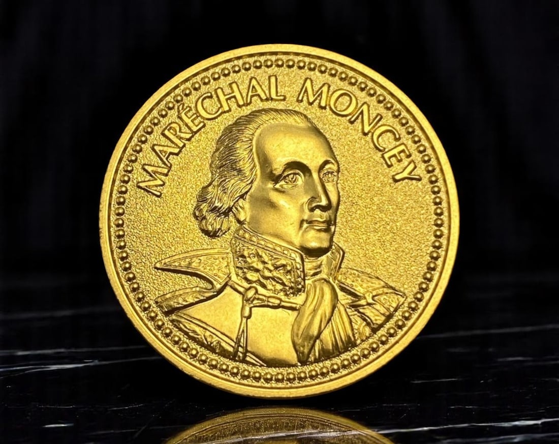 FRANCE: Loyal Discipline - Marechal Moncey Personality Commemorative Coin, c. Early 2000s, 30mm (1 of 2)