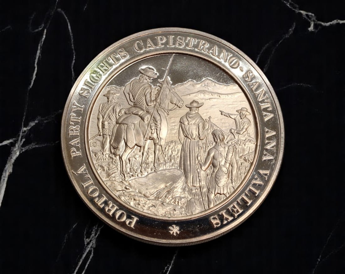 UNITED STATES: Orange County - Franklin Bronze Bicentennial Medal, Portola Expedition, 1769-1969 (1 of 2)