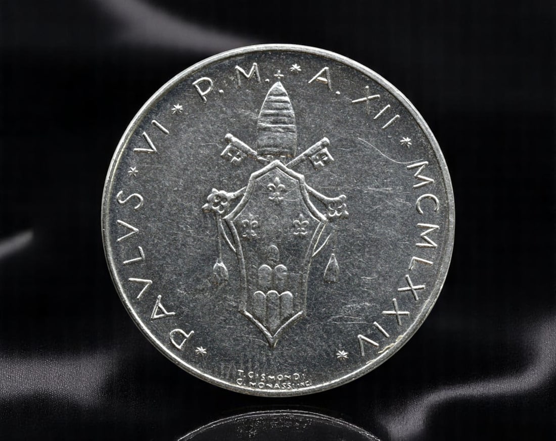 VATICAN CITY: Paul VI - Olive Branch of Peace 50 Lire Coin, 1974, 24mm (1 of 2)