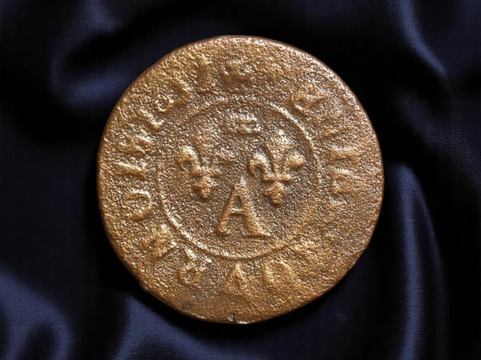 FRANCE/DOMBES: Gaston d'Orleans Fleur-de-lis and Ducal Arms Denier Tournois Coin, 1651 Trevoux, 17mm: Issued under Gaston d'Orleans, brother to Louis XIII and a politically volatile figure of the Fronde era, this 1651 denier tournois exemplifies feudal independence in a time of royal centralization. O