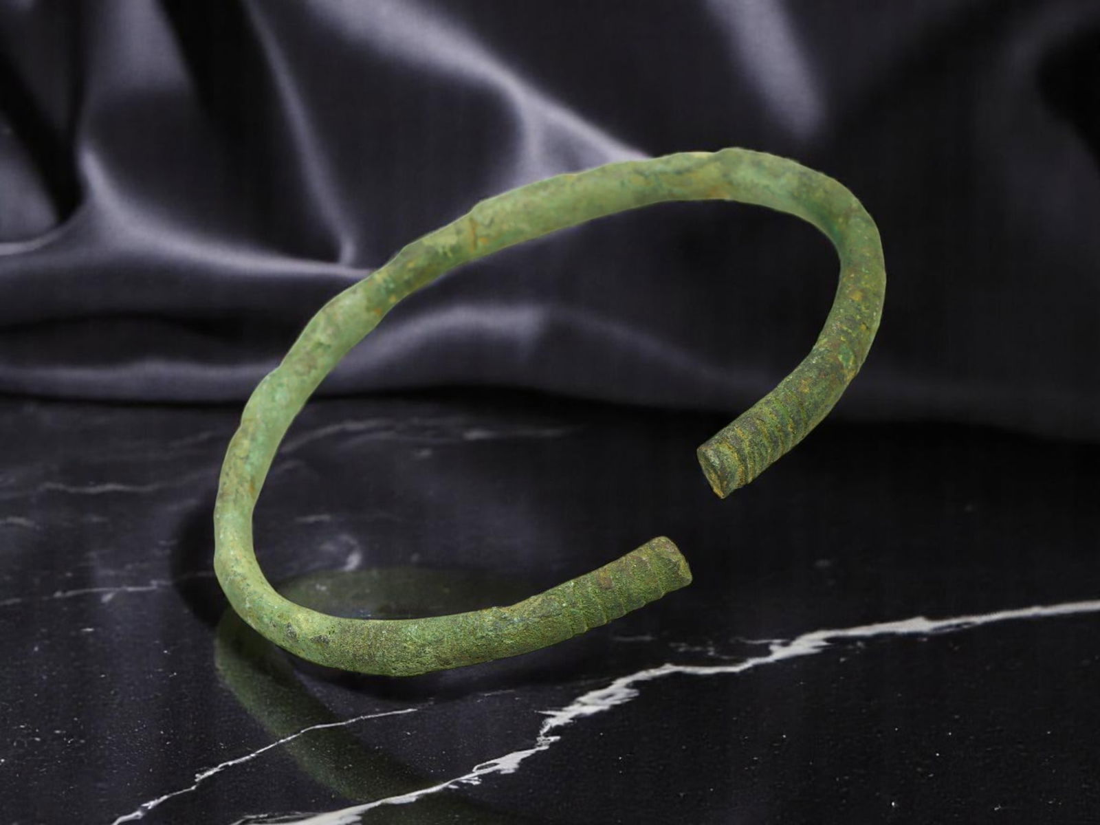 CELTIC PROTO-CURRENCY Ring Bracelet - Ribbed Terminal Bronze Form (6.5 cm) (1 of 1)