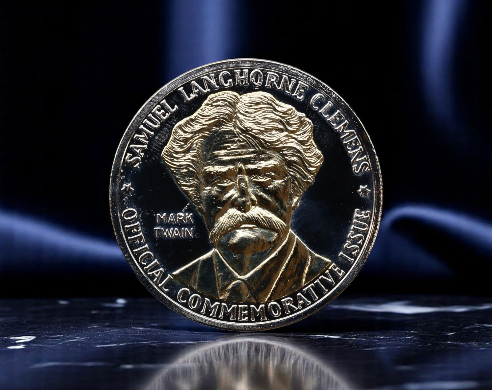 USA: Mark Twain - Samuel Clemens Double Eagle Commemorative Medal, ND, 38mm (1 of 2)