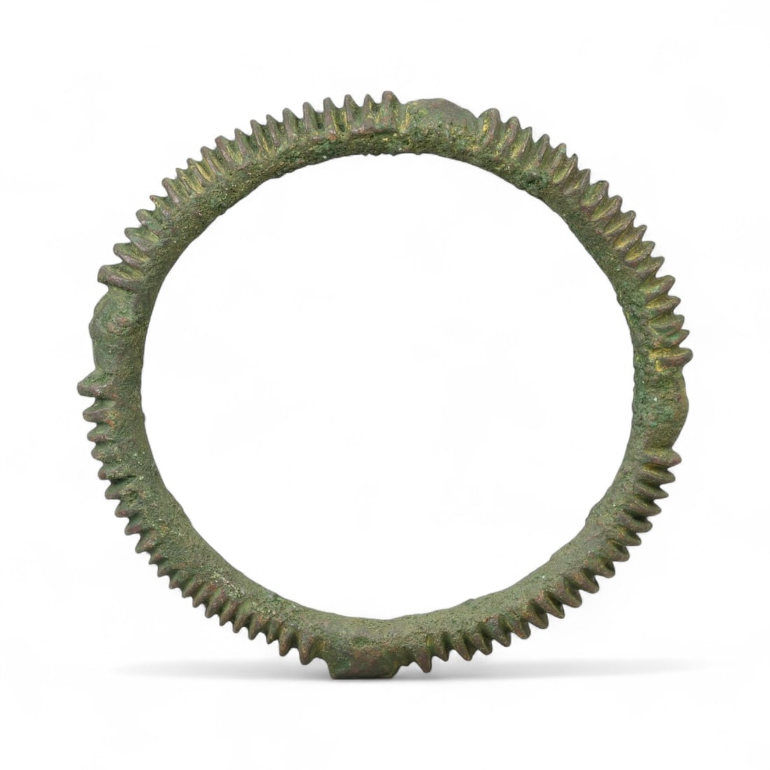 Ancient Celtic Radiant-Spine Bronze Ritual Bracelet, c. 2nd-1st Century BCE (1 of 2)