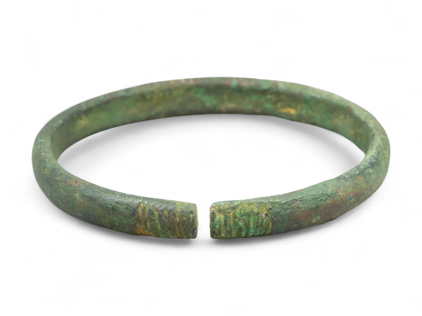 Ancient Roman Coiled Terminal Bronze Armilla Bracelet, c. 1st-3rd Century CE (1 of 2)
