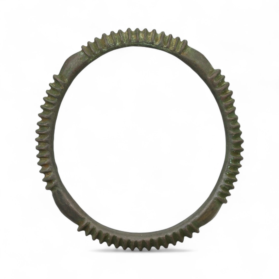 Ancient Roman Armillae Ribbed Bronze Ritual Bracelet, c. 1st-3rd Century CE (1 of 2)
