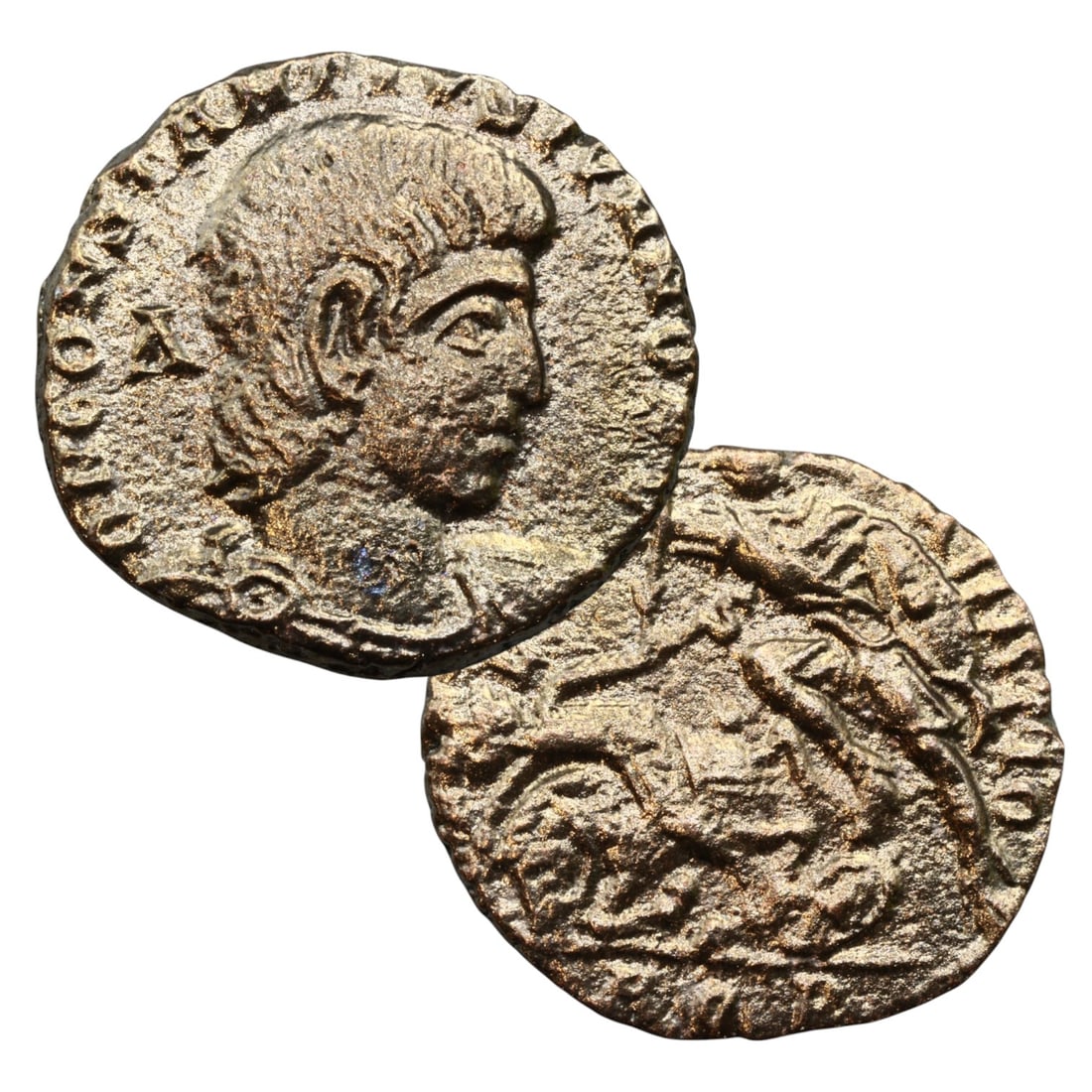 ANCIENT ROMAN EMPIRE: Ancient AE Bronze Coin Issue, 20mm: Issued during one of the most transformative epochs of the Roman Empire, this bronze coin embodies the endurance and adaptability of Roman statecraft across centuries. Its compact flan and timeworn su