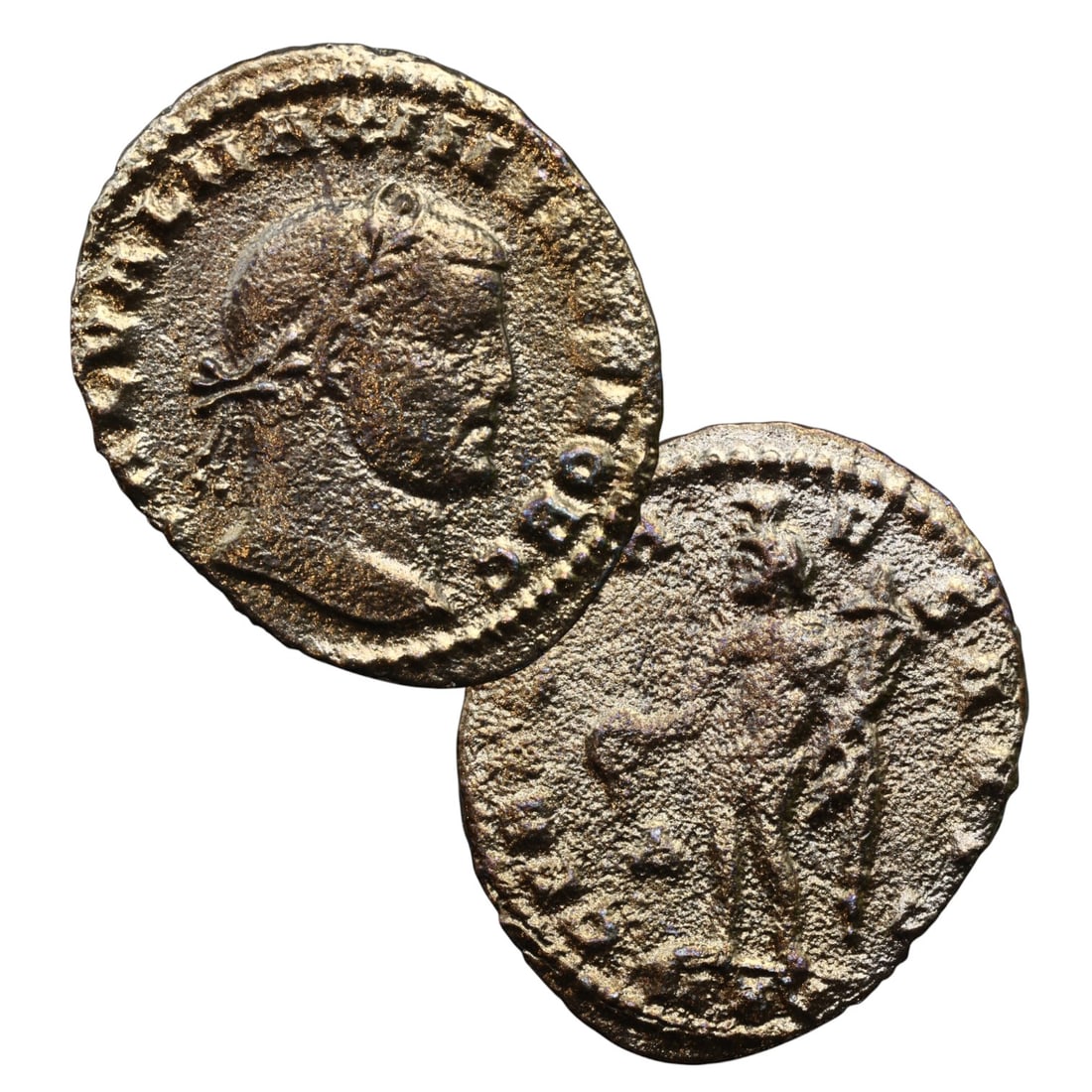 ANCIENT ROMAN EMPIRE: Ancient AE Bronze Coin Issue, 27mm: Issued during one of the most transformative epochs of the Roman Empire, this bronze coin embodies the endurance and adaptability of Roman statecraft across centuries. Its compact flan and timeworn su