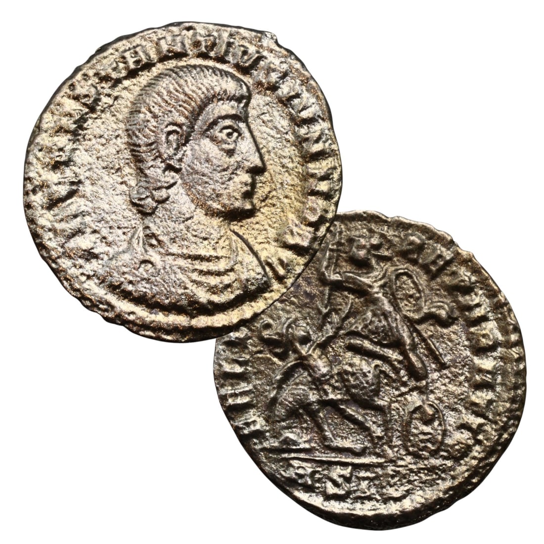 ANCIENT ROMAN EMPIRE: Ancient AE Bronze Coin Issue, 20mm: Issued during one of the most transformative epochs of the Roman Empire, this bronze coin embodies the endurance and adaptability of Roman statecraft across centuries. Its compact flan and timeworn su