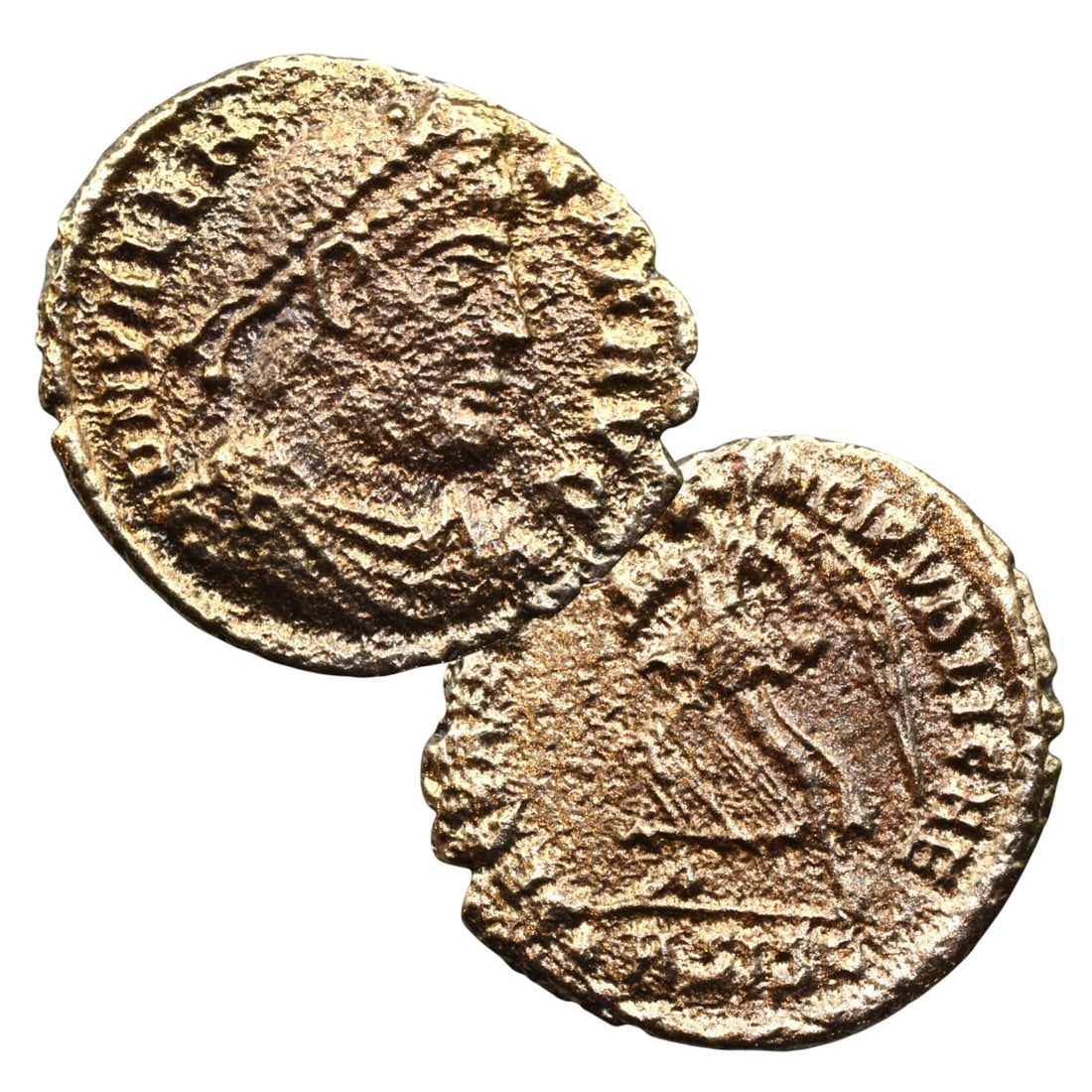 ANCIENT ROMAN EMPIRE: Ancient AE Bronze Coin Issue, 20mm: Issued during one of the most transformative epochs of the Roman Empire, this bronze coin embodies the endurance and adaptability of Roman statecraft across centuries. Its compact flan and timeworn su