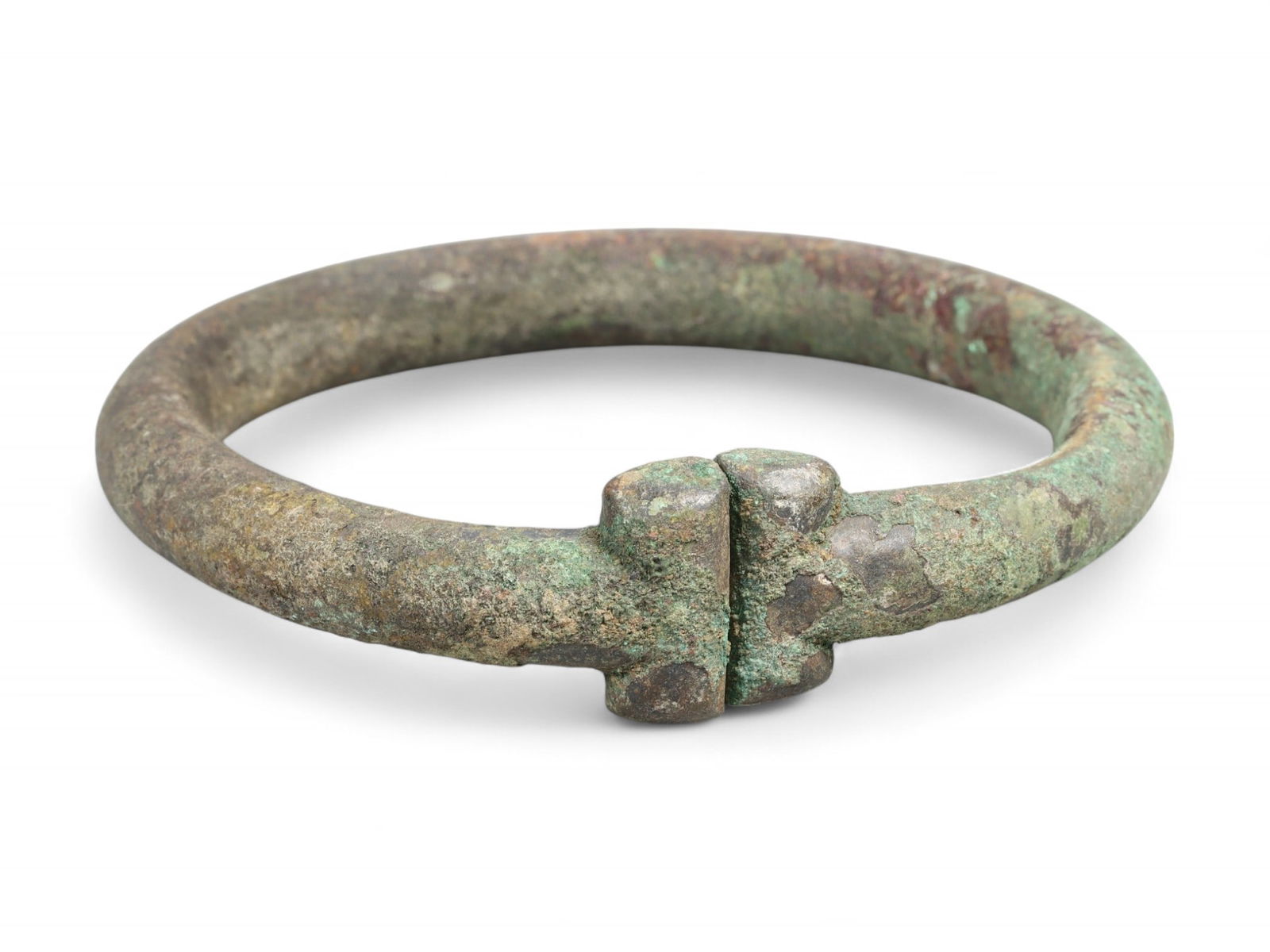 Ancient Celtic Knobbed Terminal Bronze Armilla Bracelet, c. 2nd-1st Century BCE (1 of 2)