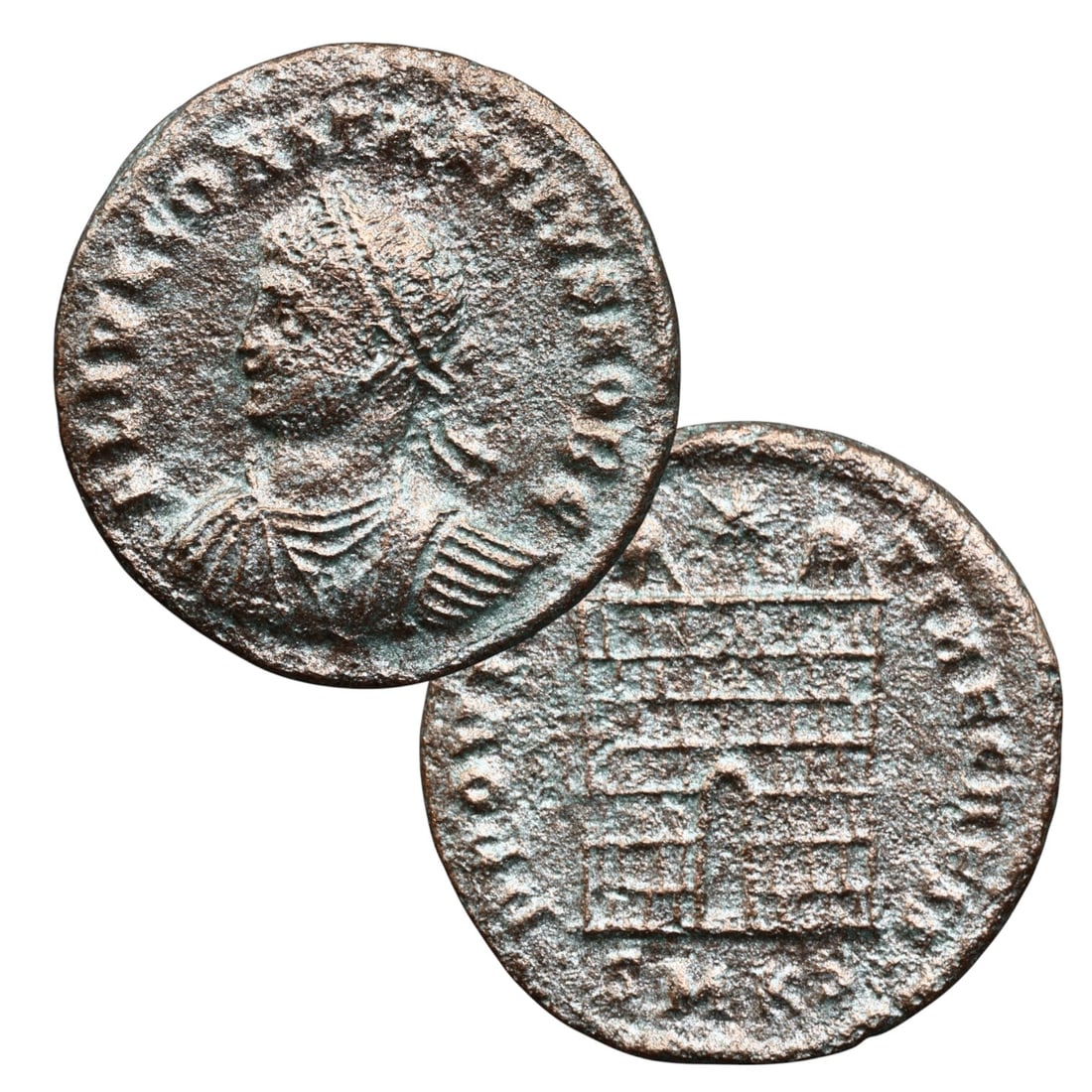 Ancient Roman Bronze Follis of Constantine II as Caesar, Campgate Type, c. 333-334 CE (1 of 3)