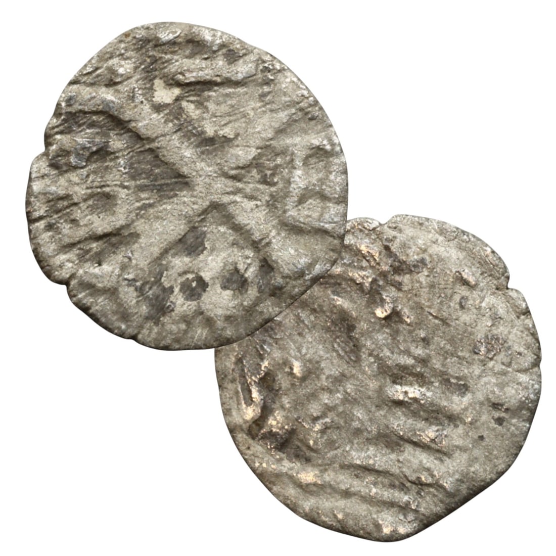 Sigismund of Luxembourg - Cross and Crown Silver Parvus Coin, 1387-1437, 10mm: Struck during the dynamic reign of Sigismund of Luxembourg, this diminutive silver Parvus coin embodies the consolidation of royal authority amidst feudal fragmentation. A bold patriarchal cross domin