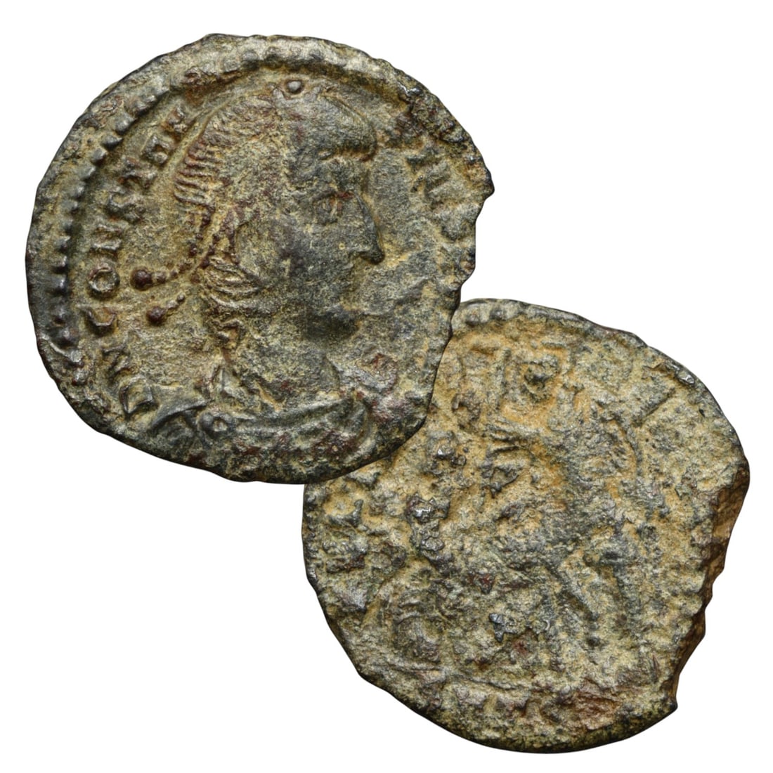 Ancient Roman Constantius II Fallen Horseman Bronze AE Coin, Cyzicus Mint, c. 351-354 CE (1 of 3)