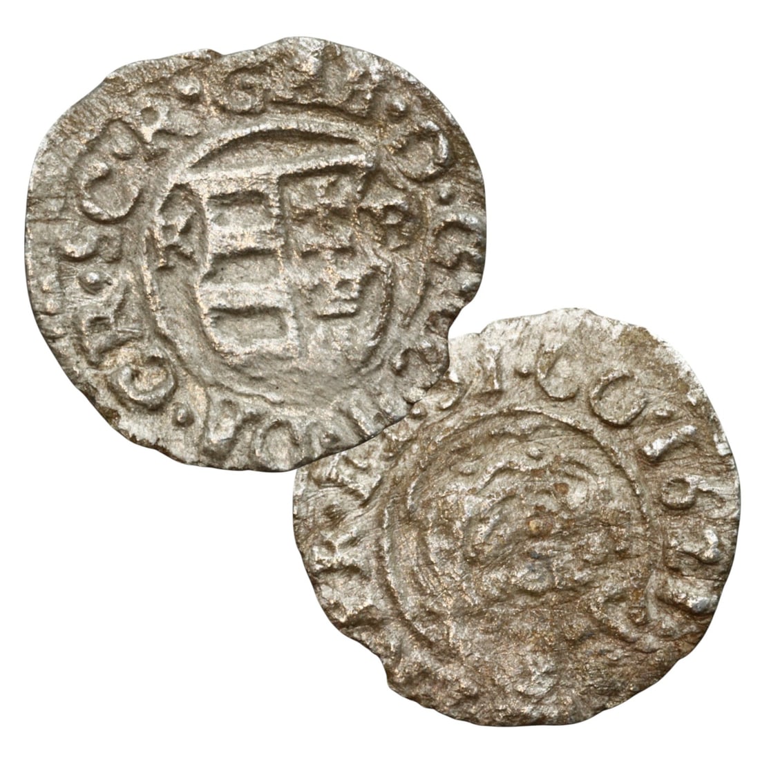 TRANSYLVANIA/HUNGARIAN STATES: Gabriel Bethlen - Royal Legitimacy Silver 1 Denier Coin, 1621, 13mm: Struck under Prince Gabriel Bethlen during a decisive phase of Hungarian resistance and cultural assertion, this silver denier reflects Transylvania's unique role as both a political buffer and a beac