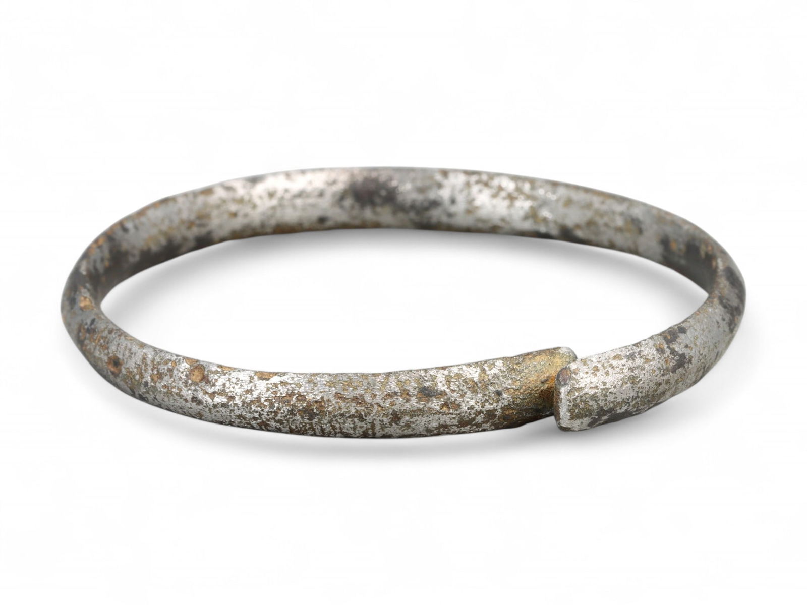 Ancient Celtic Spiral Motif Forged Iron Bracelet, 5.5cm, c. 3rd-1st Century BCE (1 of 2)
