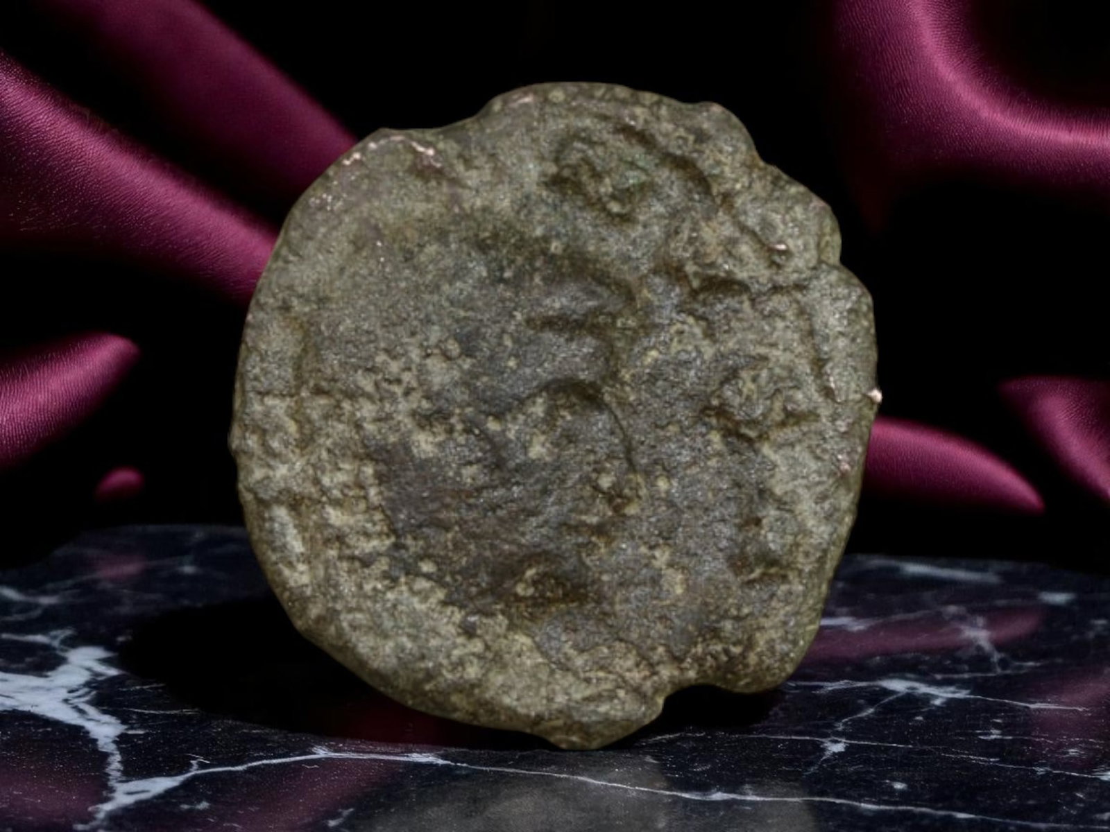 ROMAN EMPIRE: Ancient AE Coin Bronze Issue, 16mm: Issued during one of the most transformative epochs of the Roman Empire, this bronze coin embodies the endurance and adaptability of Roman statecraft across centuries. Its compact flan and timeworn su