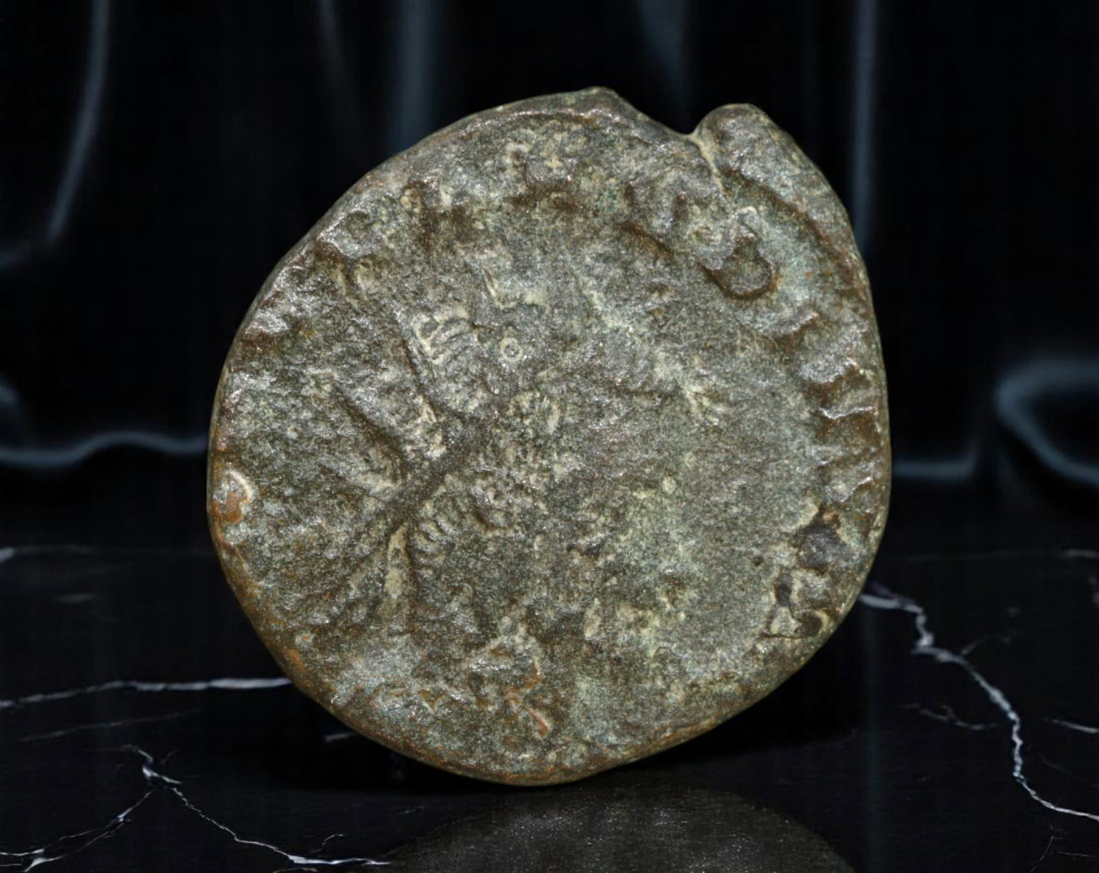 ROMAN EMPIRE: Ancient AE Coin Bronze Issue, 19mm: Issued during one of the most transformative epochs of the Roman Empire, this bronze coin embodies the endurance and adaptability of Roman statecraft across centuries. Its compact flan and timeworn su