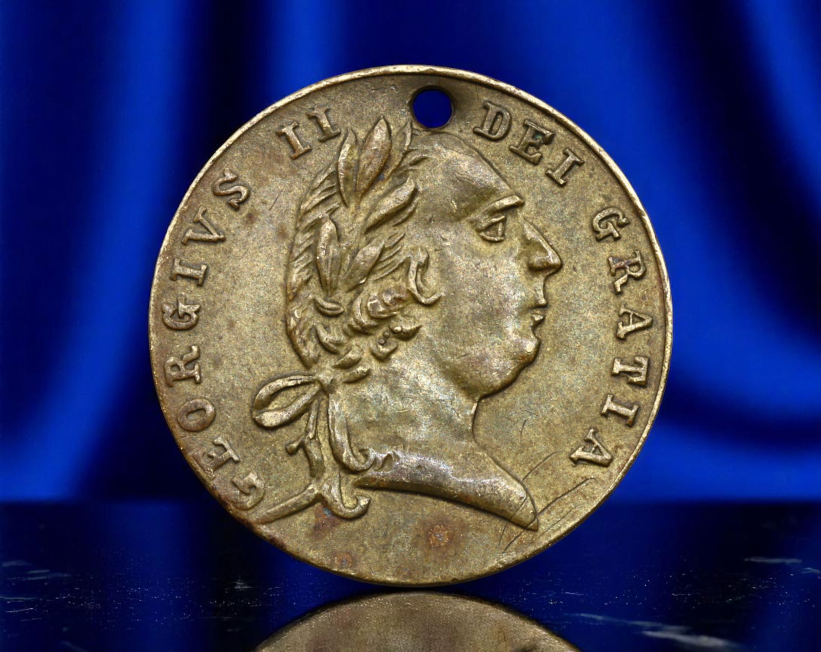 GREAT BRITAIN: George II - Spade Guinea Gaming Token by W.C.B. & Co., 1790, 21mm (1 of 2)