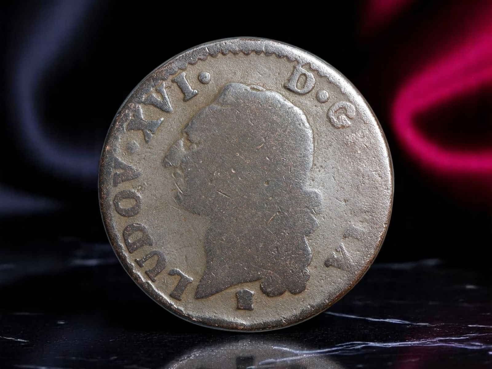 FRANCE: Louis XVI - Crown & Kingdoms Copper 1 Sol Coin, 1788, 29mm (1 of 2)