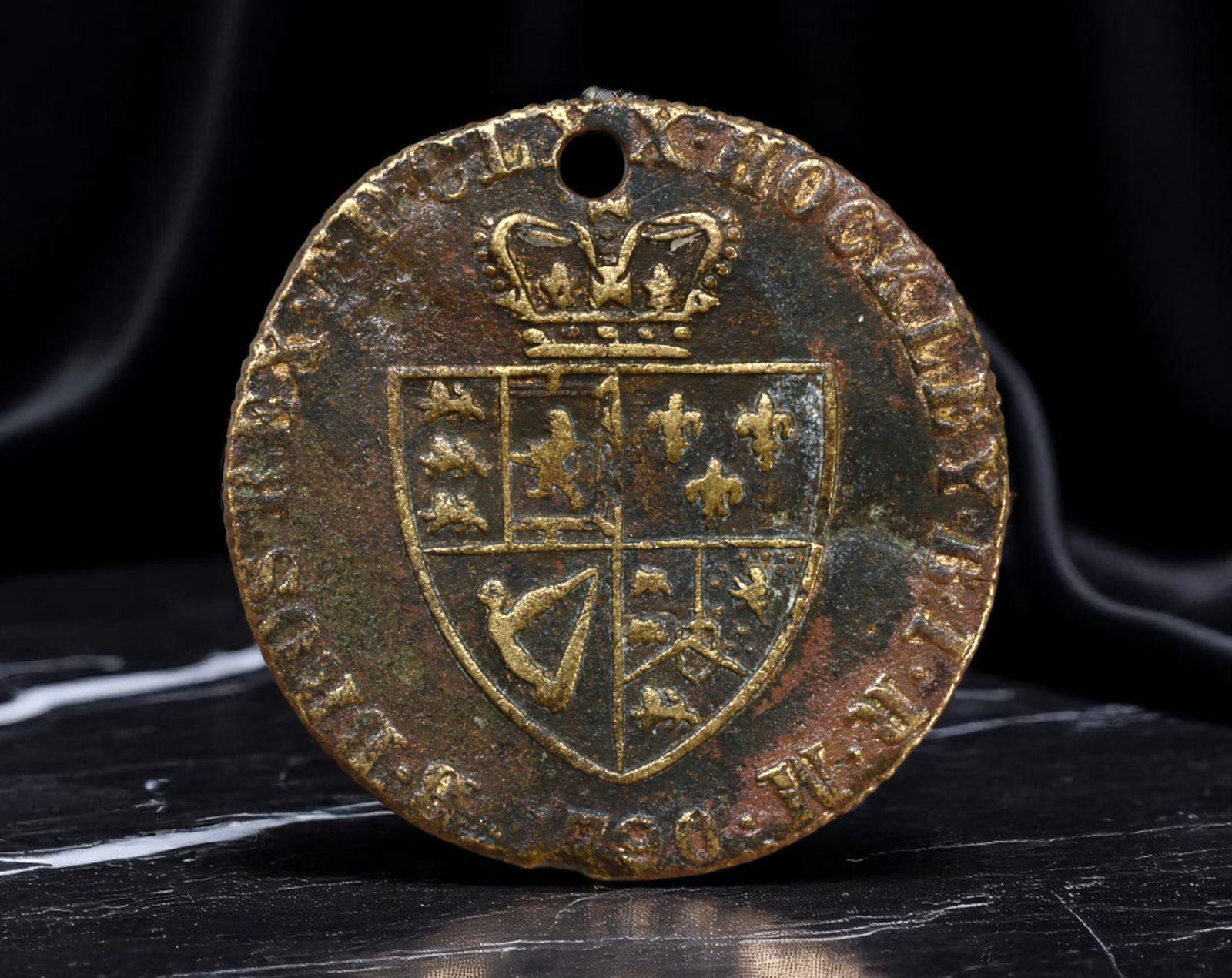 UNITED KINGDOM: George III - Crown & Commerce Loyalty Brass Jeton, 1790, 25mm (1 of 2)