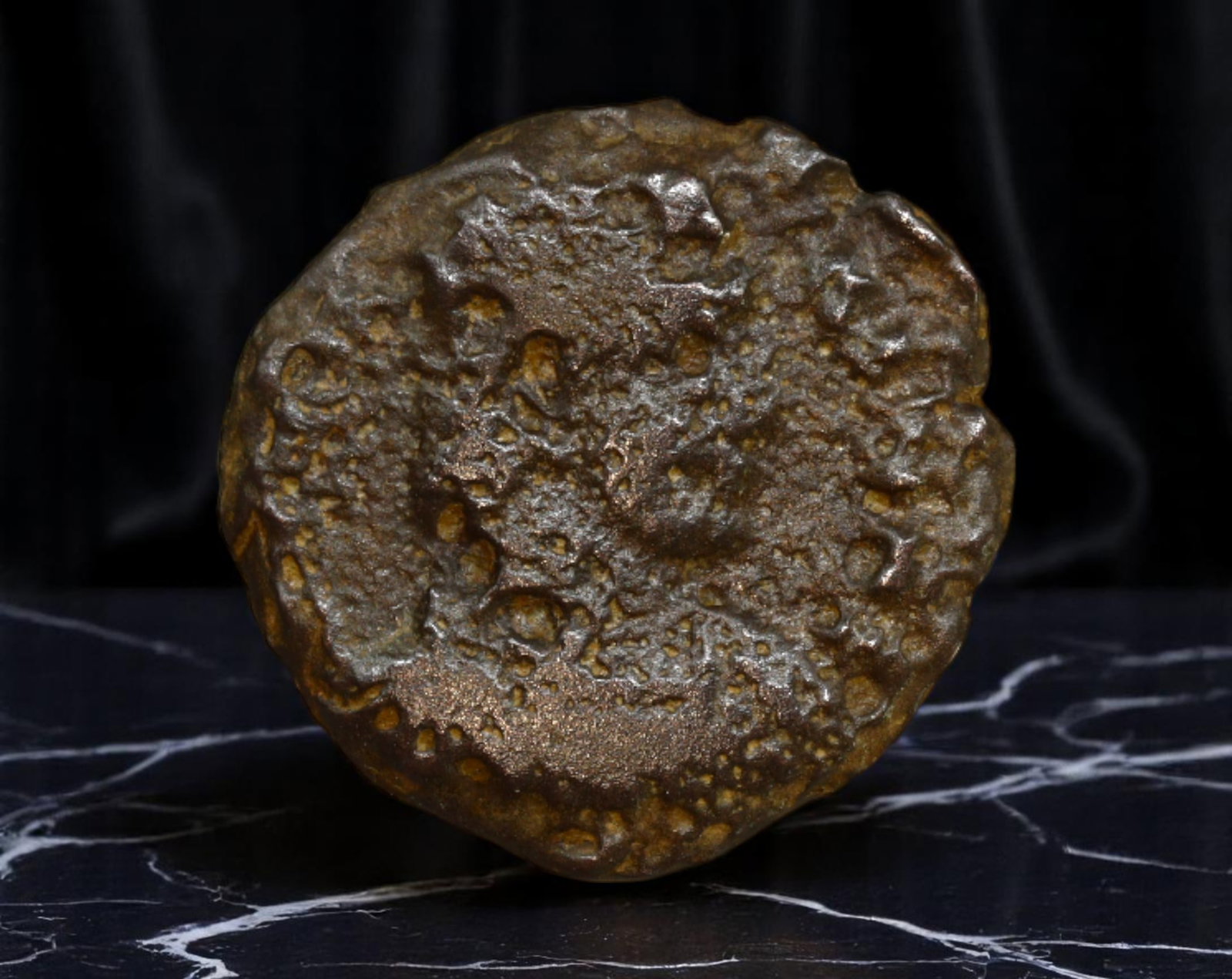 ROMAN EMPIRE: Ancient AE Coin Bronze Issue, 16mm: Issued during one of the most transformative epochs of the Roman Empire, this bronze coin embodies the endurance and adaptability of Roman statecraft across centuries. Its compact flan and timeworn su