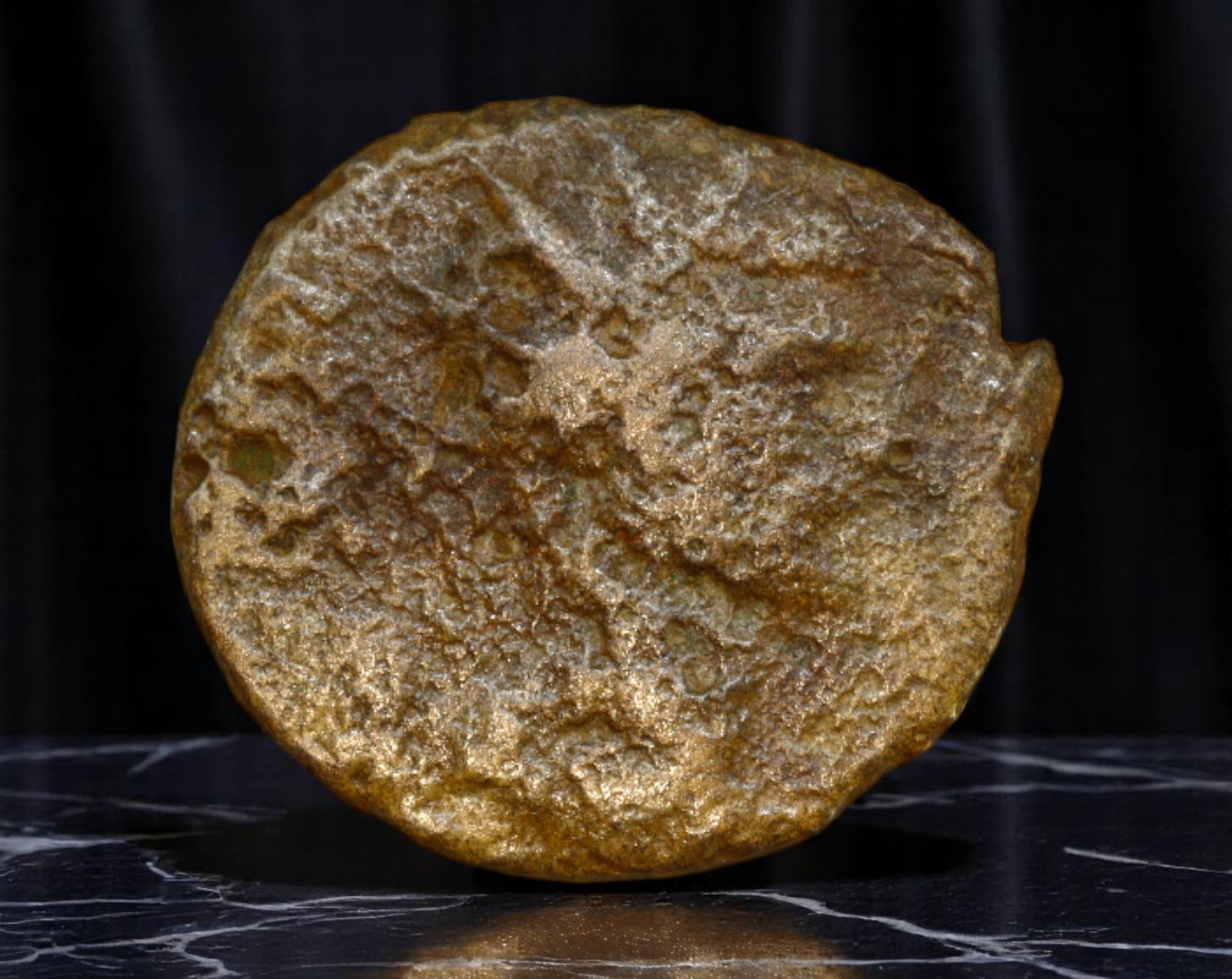 ROMAN EMPIRE: Ancient AE Coin Bronze Issue, 16mm: Issued during one of the most transformative epochs of the Roman Empire, this bronze coin embodies the endurance and adaptability of Roman statecraft across centuries. Its compact flan and timeworn su