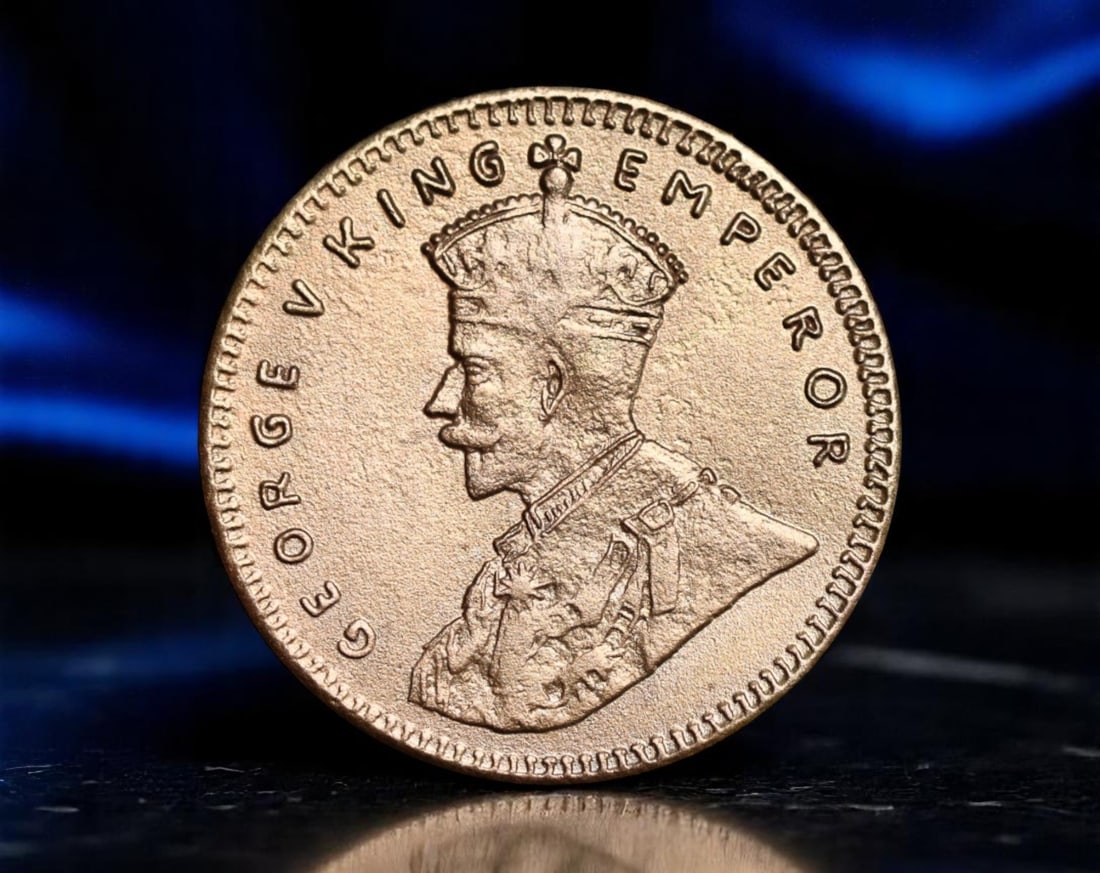 BRITISH INDIA: George V - Devotional 'Pooja' Temple Token, ND (ca. 1930s), 25mm (1 of 2)