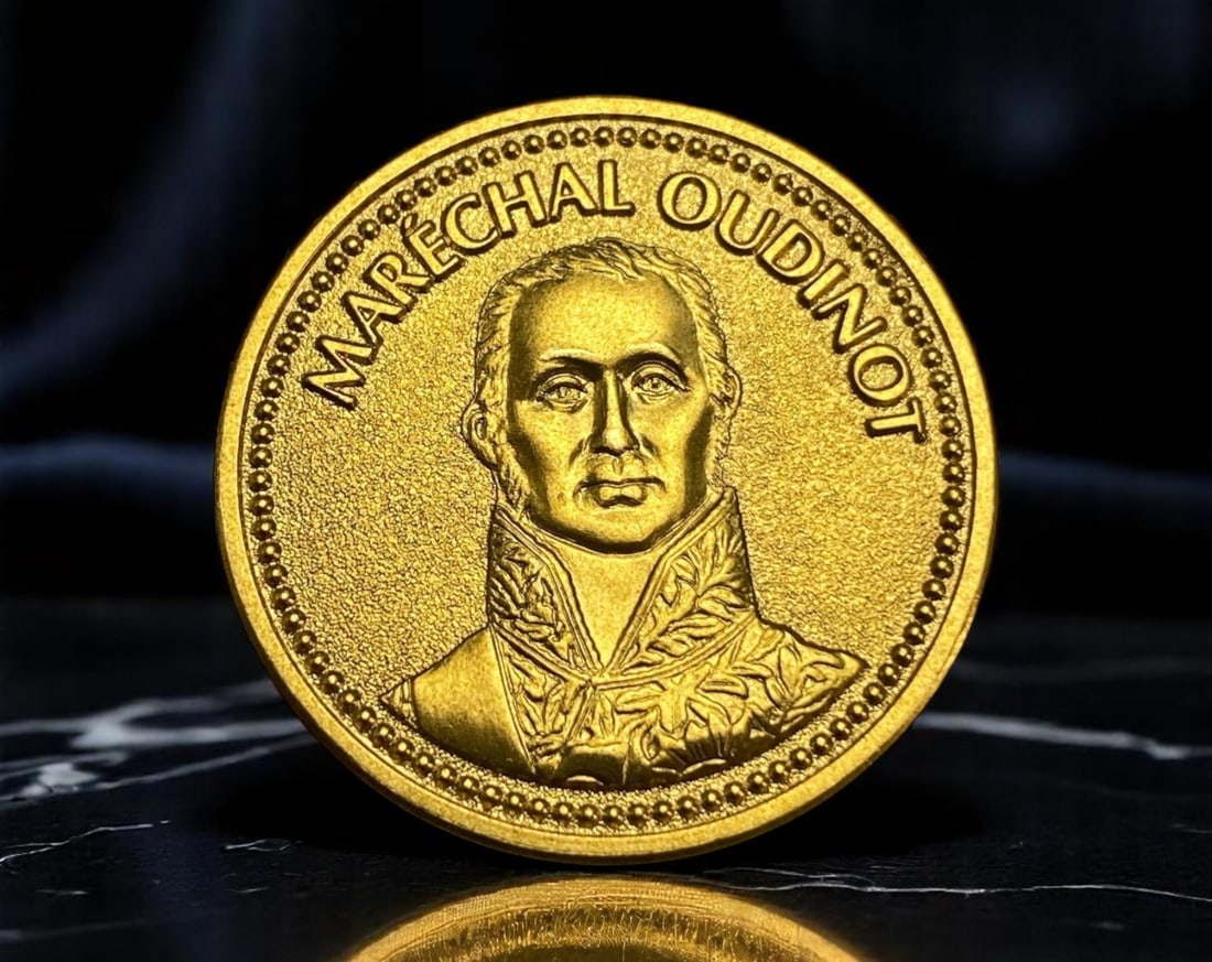 FRANCE: Enduring Command - Marechal Oudinot Personality Commemorative Coin, c. Early 2000s, 30mm (1 of 2)