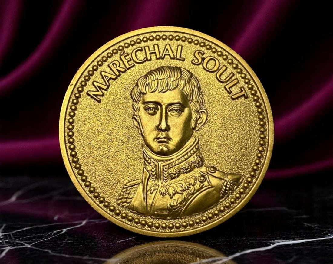 FRANCE: Imperial Strategist - Marechal Soult Personality Commemorative Coin, c. Early 2000s, 30mm (1 of 2)