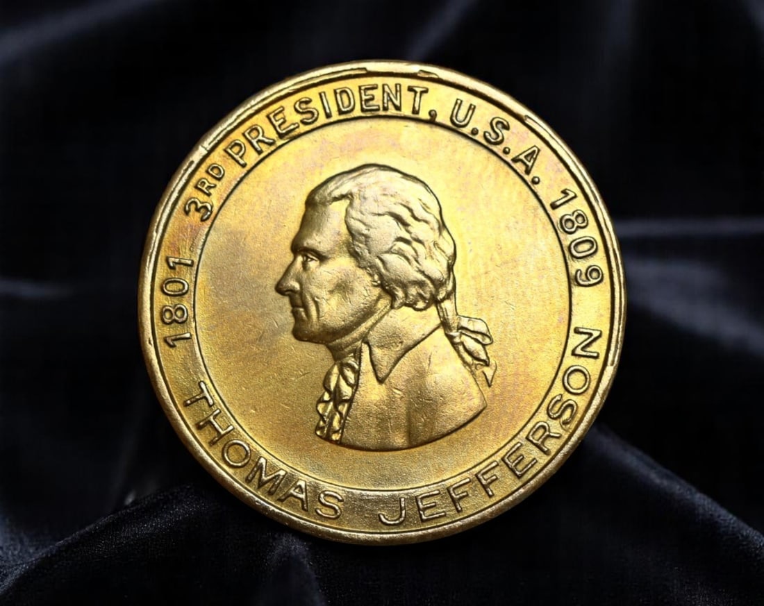 UNITED STATES: Thomas Jefferson - 3rd President Commemorative Coin, 1801-1809 (25mm) (1 of 2)