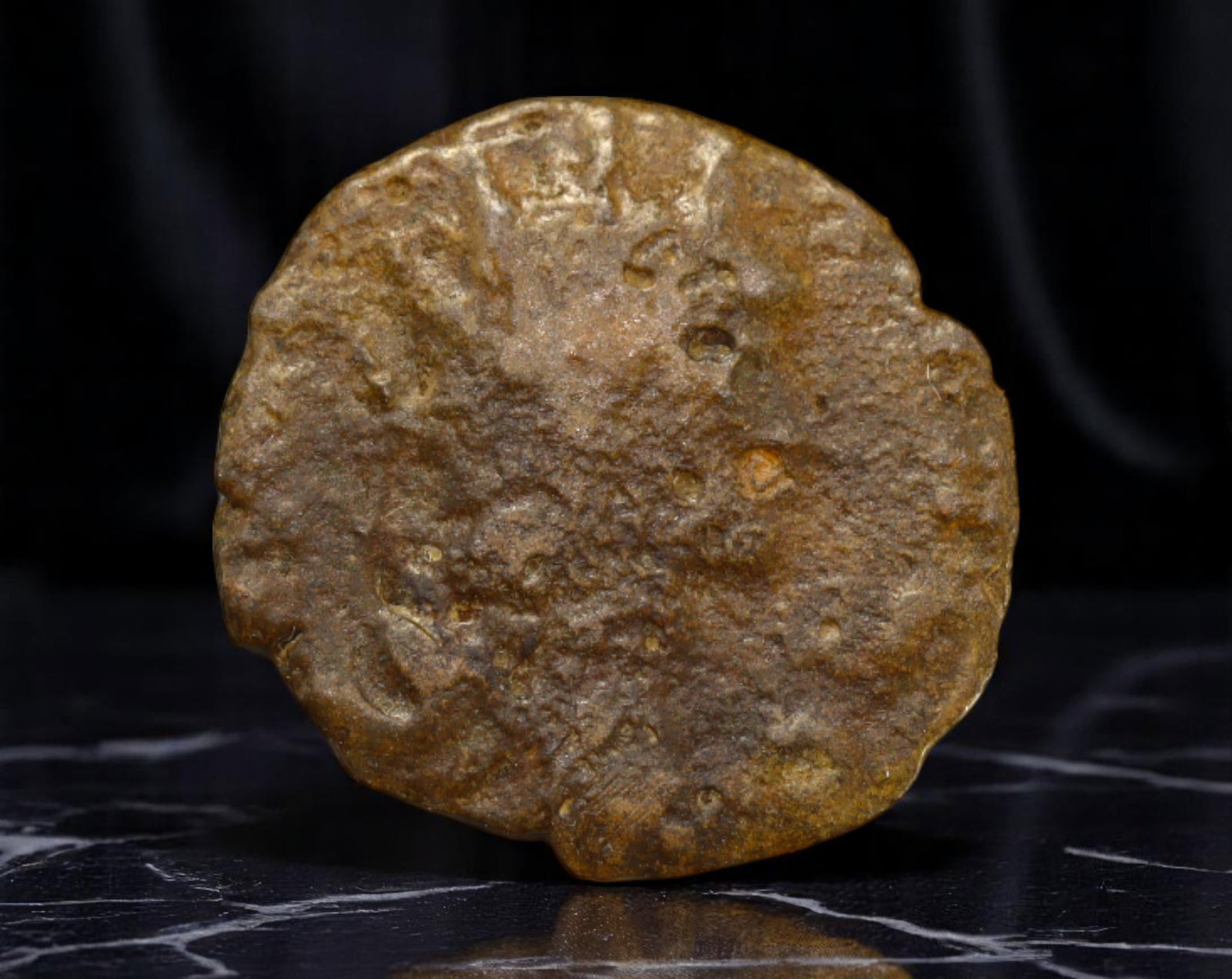ROMAN EMPIRE: Ancient AE Coin Bronze Issue, 16mm: Issued during one of the most transformative epochs of the Roman Empire, this bronze coin embodies the endurance and adaptability of Roman statecraft across centuries. Its compact flan and timeworn su