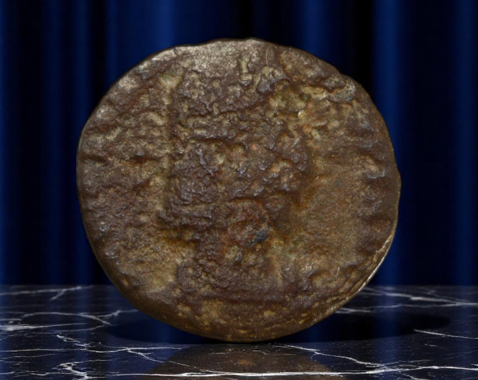 ROMAN EMPIRE: Ancient AE Coin Bronze Issue, 17mm: Issued during one of the most transformative epochs of the Roman Empire, this bronze coin embodies the endurance and adaptability of Roman statecraft across centuries. Its compact flan and timeworn su