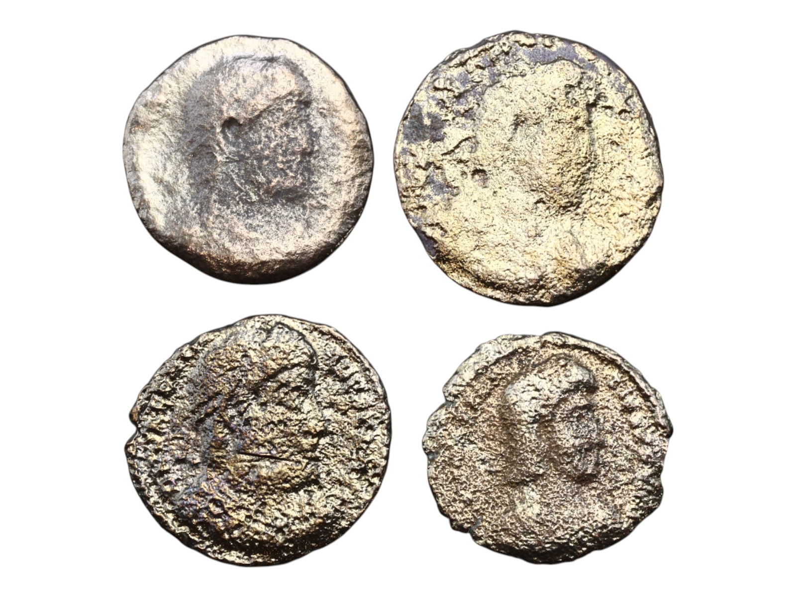 Ancient Roman Imperial Bronze Follis Coins Grouping, c. 3rd-4th Century CE (4 Coins, 17-18mm) (1 of 2)
