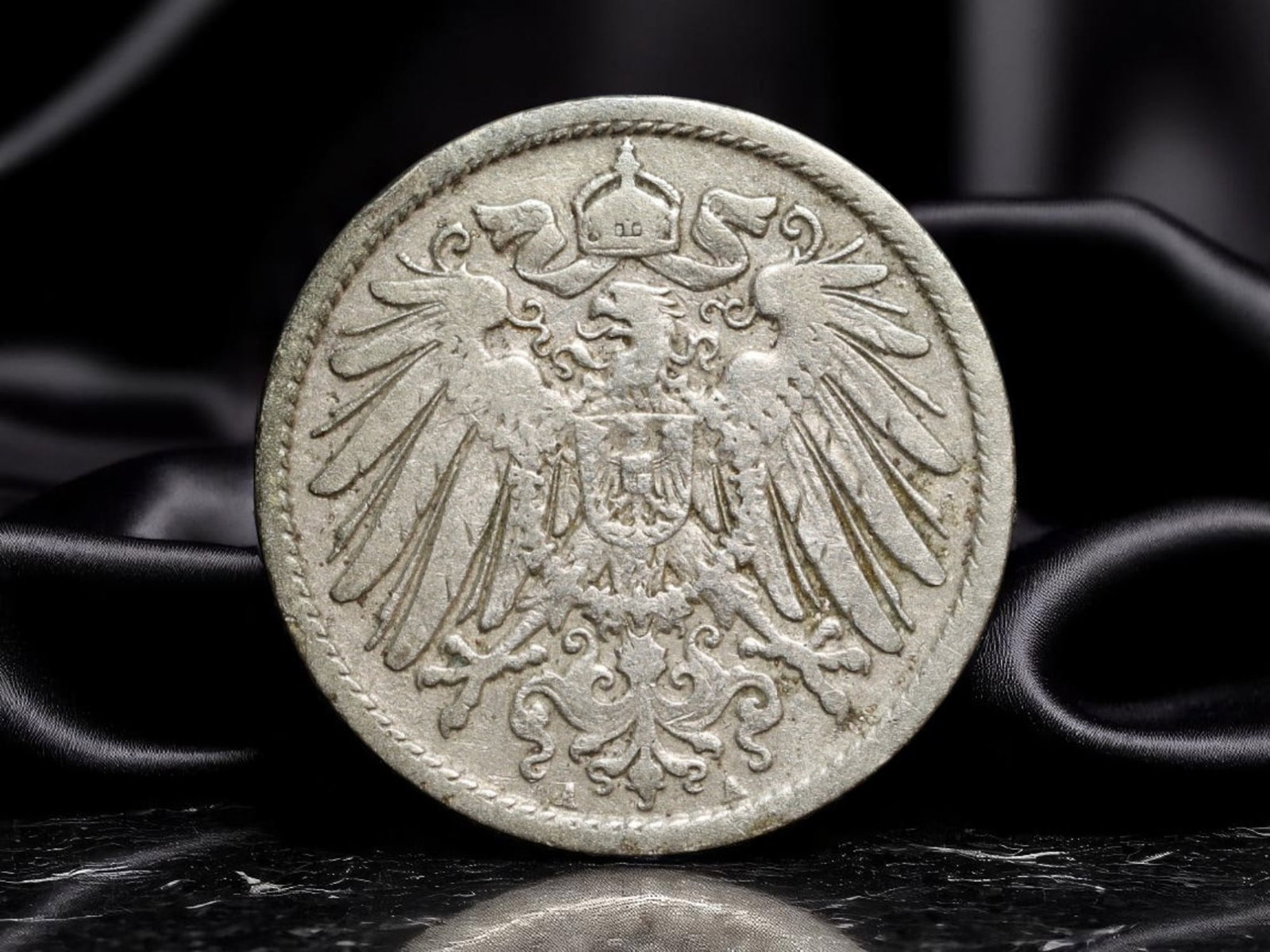 GERMANY: Imperial Strength - 10 Pfennig Coin, 1903 A Berlin Mint, 21mm: Struck at the Berlin Mint in 1903, this 10 Pfennig coin exemplifies the industrial discipline and unified governance of the German Empire under Kaiser Wilhelm II. The crowned imperial eagle, sharply d