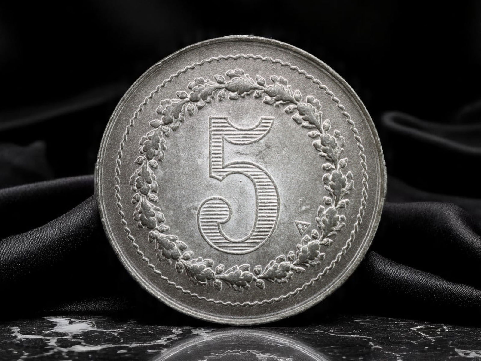 GERMANY: Notgeld Era - Emergency 5 Mark Token Coin (Aluminum), c.1920s, 35mm (1 of 2)