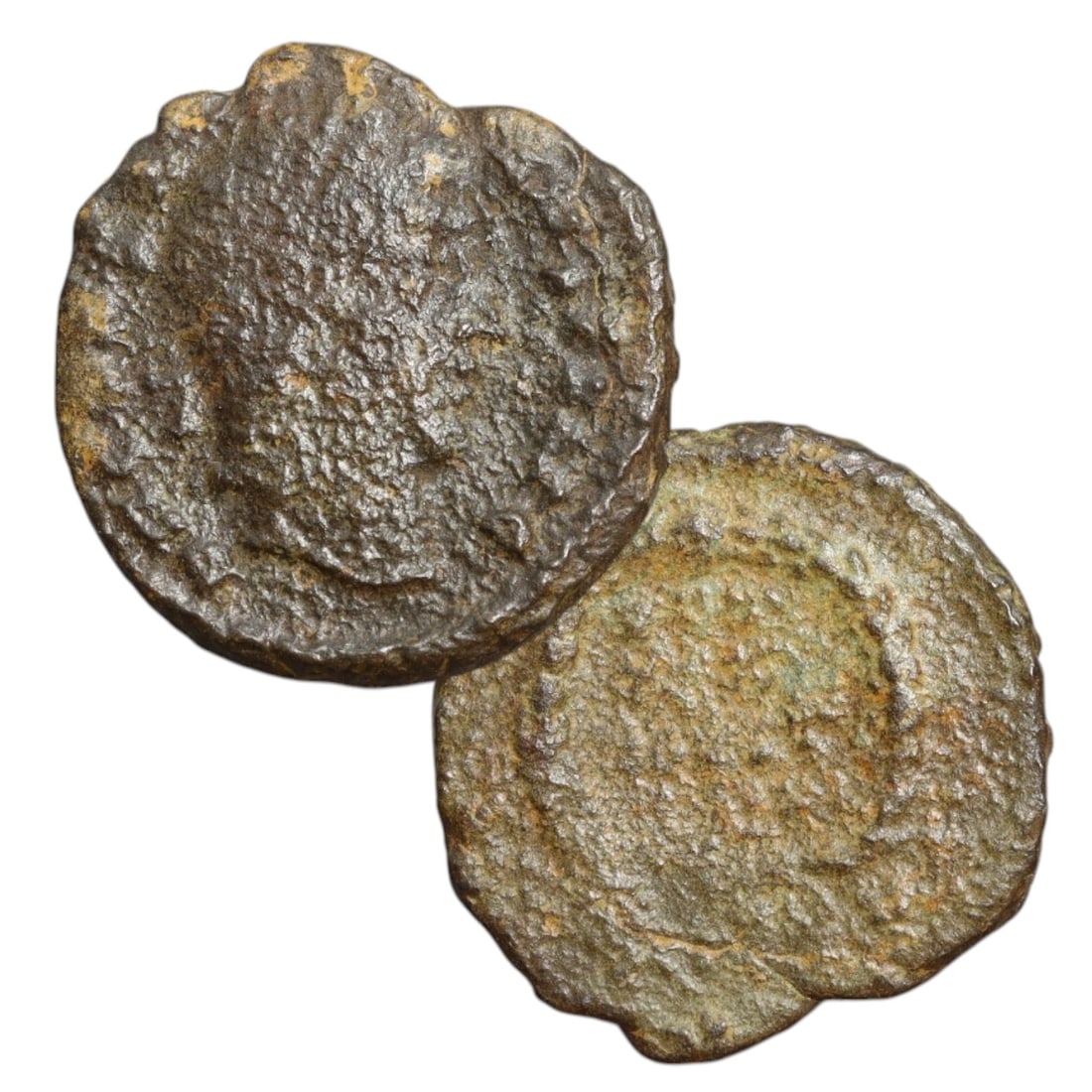 ANCIENT ROMAN EMPIRE: Ancient AE Bronze Coin Issue, 16mm: Issued during one of the most transformative epochs of the Roman Empire, this bronze coin embodies the endurance and adaptability of Roman statecraft across centuries. Its compact flan and timeworn su