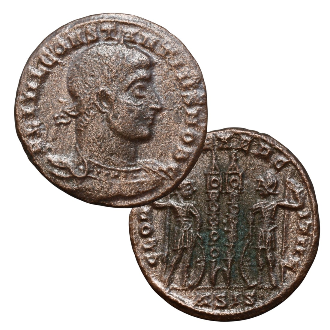 ANCIENT ROMAN EMPIRE: Ancient AE Bronze Coin Issue, 19mm: Issued during one of the most transformative epochs of the Roman Empire, this bronze coin embodies the endurance and adaptability of Roman statecraft across centuries. Its compact flan and timeworn su