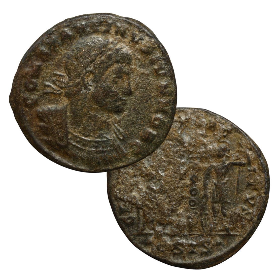ANCIENT ROMAN EMPIRE: Ancient AE Bronze Coin Issue, 19mm: Issued during one of the most transformative epochs of the Roman Empire, this bronze coin embodies the endurance and adaptability of Roman statecraft across centuries. Its compact flan and timeworn su