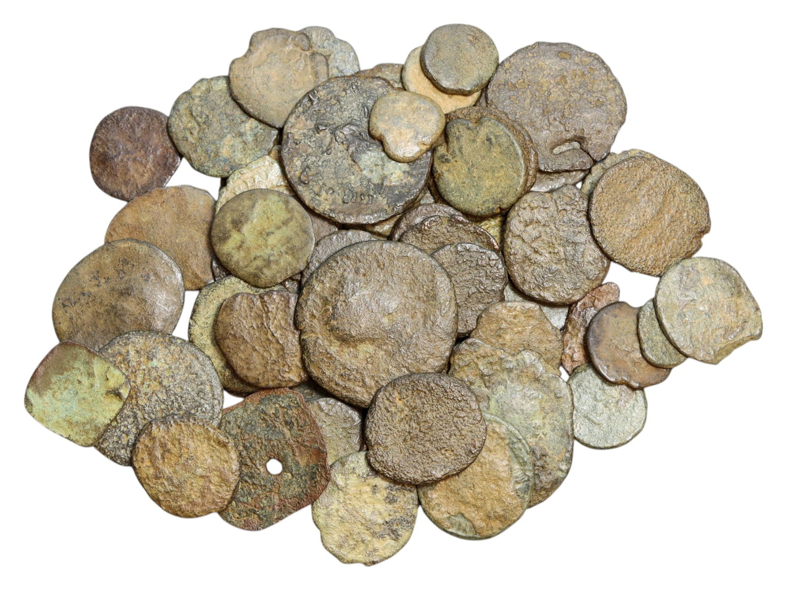 Ancient Roman and Provincial Bronze Coin Lot of 66, Mixed Emperors and Eras, c. 1st-4th Century CE (1 of 1)