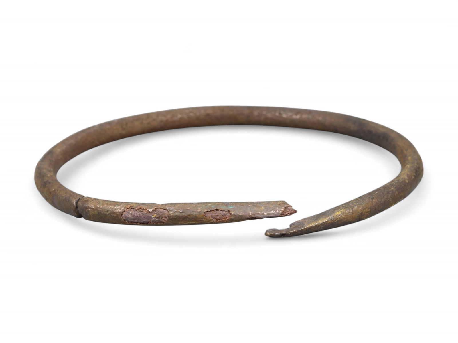 Ancient Viking Hack Silver Open-Loop Trade Bracelet, c. 9th-11th Century CE (1 of 2)