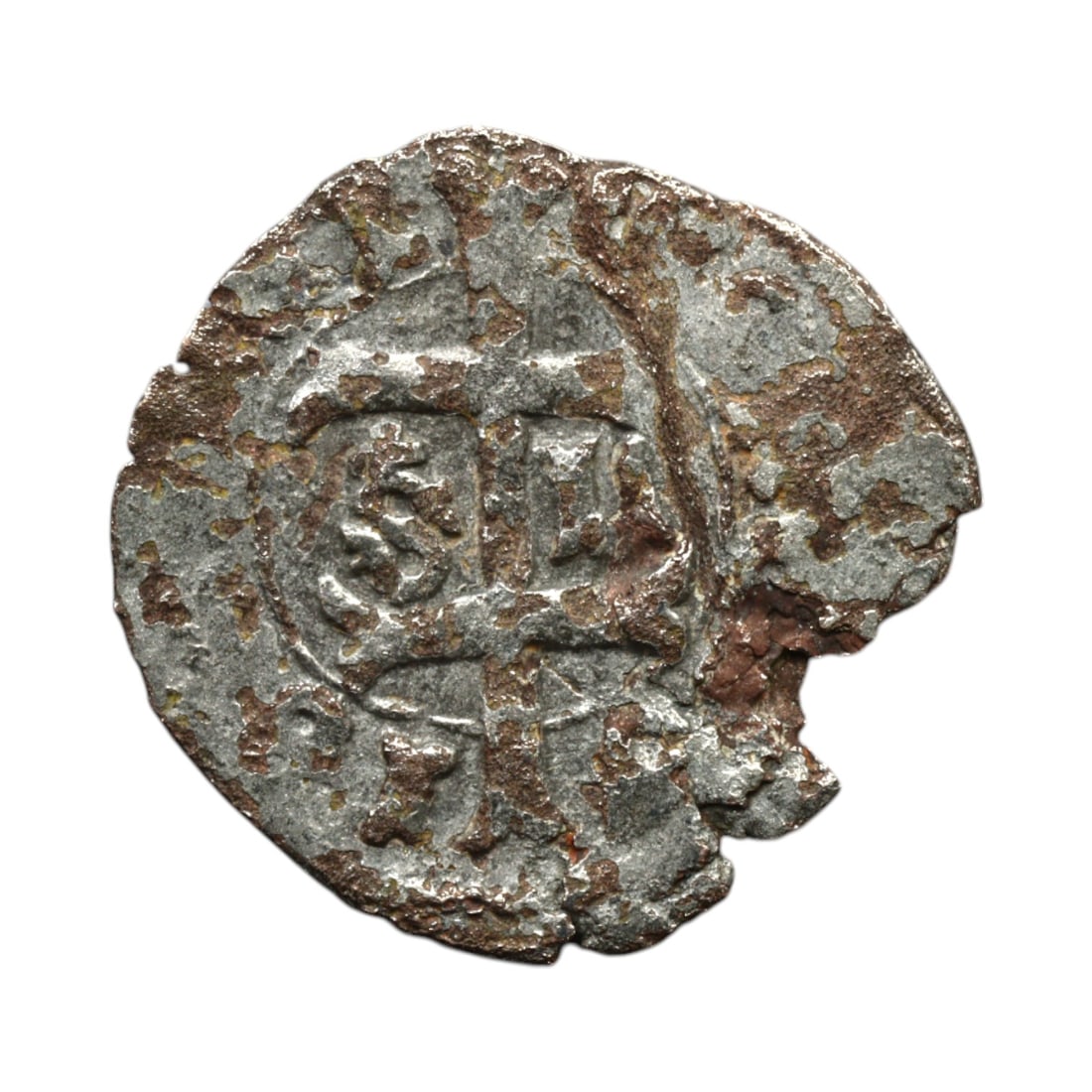 HUNGARY: Johann Hunyadi - Regent's Armorial Denar Coin, 1446-1453, 15mm: Struck during the regency of Johann Hunyadi, this compact silver denar embodies the martial authority and transitional sovereignty of Hungary's most celebrated military commander. On the obverse, a ro
